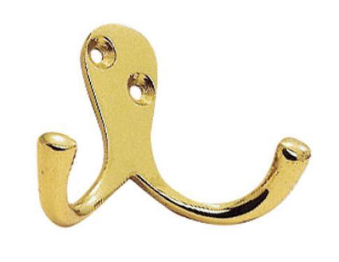 Click Here To Enlarge This Photo Of AA27 - Carlisle Brass Victorian - Double Robe Hook Polished Brass