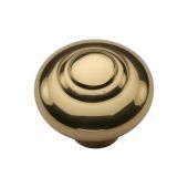 C3985 32-PB Heritage Brass Cabinet Knob Round Bead Design 32mm Polished Brass Finish