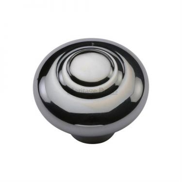 Click Here To Enlarge This Photo Of C3985 32-PC Heritage Brass Cabinet Knob Round Bead Design 32mm Polished Chrome Finish