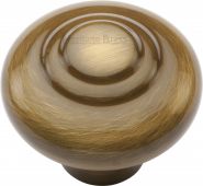 C3985 38-AT Heritage Brass Cabinet Knob Round Bead Design 38mm Antique Brass Finish