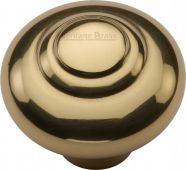 C3985 38-PB Heritage Brass Cabinet Knob Round Bead Design 38mm Polished Brass Finish