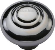 C3985 38-PC Heritage Brass Cabinet Knob Round Bead Design 38mm Polished Chrome Finish