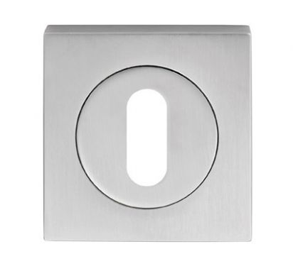 Click Here To Enlarge This Photo Of SZM003SQSC - Carlisle Brass Serozzetta Square Standard Key Escutcheon (Concealed Fix) Satin Chrome