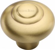 C3985 38-SB Heritage Brass Cabinet Knob Round Bead Design 38mm Satin Brass Finish