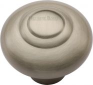 C3985 38-SN Heritage Brass Cabinet Knob Round Bead Design 38mm Satin Nickel Finish