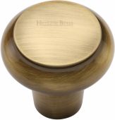 C3990 32-AT Heritage Brass Cabinet Knob Round Edge Design 32mm Antique Brass Finish