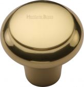 C3990 32-PB Heritage Brass Cabinet Knob Round Edge Design 32mm Polished Brass Finish