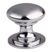 M47BCP - Carlisle Brass Fingertip Design Victorian Knob 32mm Polished Chrome