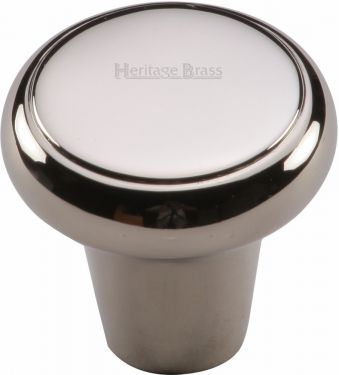 Click Here To Enlarge This Photo Of C3990 32-PNF Heritage Brass Cabinet Knob Round Edge Design 32mm Polished Nickel Finish