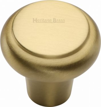 Click Here To Enlarge This Photo Of C3990 32-SB Heritage Brass Cabinet Knob Round Edge Design 32mm Satin Brass Finish