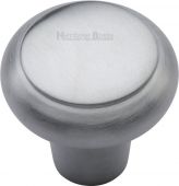 C3990 32-SC Heritage Brass Cabinet Knob Round Edge Design 32mm Satin Chrome Finish