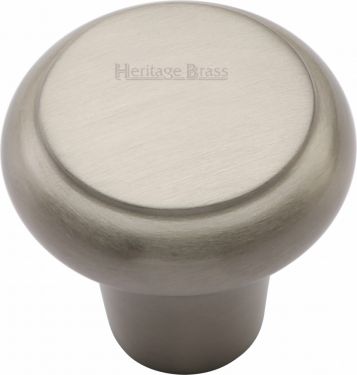 Click Here To Enlarge This Photo Of C3990 32-SN Heritage Brass Cabinet Knob Round Edge Design 32mm Satin Nickel Finish