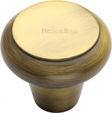 Click Here To Enlarge This Photo Of C3990 38-AT Heritage Brass Cabinet Knob Round Edge Design 38mm Antique Brass Finish