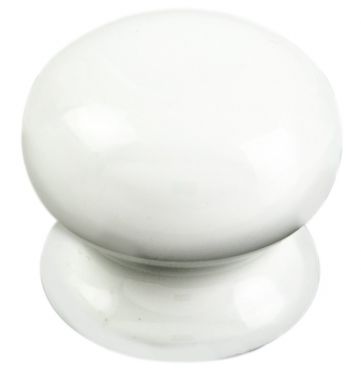 Click Here To Enlarge This Photo Of FTD620CPWH - Carlisle Brass Fingertip Design Porcelain Knob 45mm White