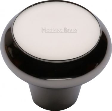 Click Here To Enlarge This Photo Of C3990 38-PNF Heritage Brass Cabinet Knob Round Edge Design 38mm Polished Nickel Finish