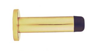 AA23 - Carlisle Brass Doorstop - Cylinder (with Rose) 76mm Polished Brass