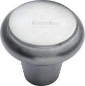 C3990 38-SC Heritage Brass Cabinet Knob Round Edge Design 38mm Satin Chrome Finish