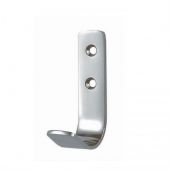 HCH1012SSS - Carlisle Brass Eurospec 70 x 20mm Flat Coat Hook Satin Stainless Steel