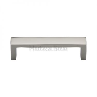 Click Here To Enlarge This Photo Of C4520 101-PNF Heritage Brass Cabinet Pull Wide Metro Design 101mm ctc Polished Nickel Finish