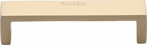 Click Here To Enlarge This Photo Of C4520 101-SB Heritage Brass Cabinet Pull Wide Metro Design 101mm ctc Satin Brass Finish