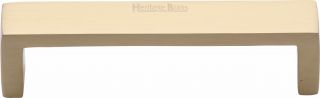 C4520 101-SB Heritage Brass Cabinet Pull Wide Metro Design 101mm ctc Satin Brass Finish