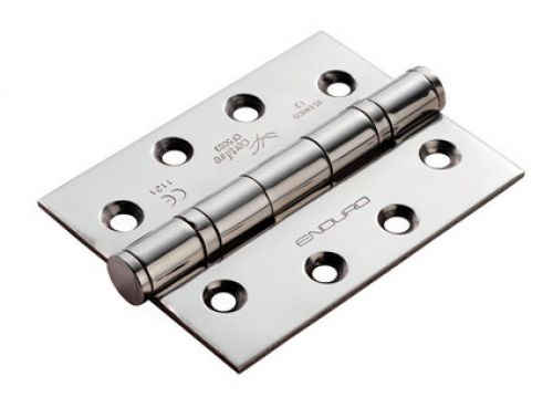 Click Here To Enlarge This Photo Of HIN1433P/13BSS - Carlisle Brass Eurospec 102mm x 76mm x 3mm Ball Bearing Hinges Grade 13 (120kg) Polished Stainless Steel