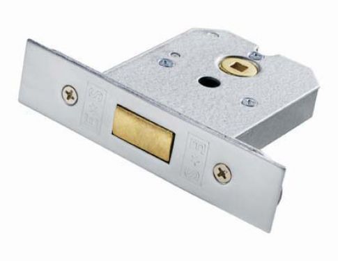 Click Here To Enlarge This Photo Of FLD8025SCP - Carlisle Brass Eurospec Flat Dead Bolt 64mm Satin Chrome