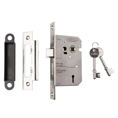 Click Here To Enlarge This Photo Of LSE5325NP - Carlisle Brass Eurospec 3 Lever Sashlock - Economy 64mm Nickel Plated
