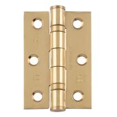 HIN1322/7PVD - Carlisle Brass Eurospec 76mm x 51mm x 2mm Ball Bearing Hinges Grade 7 (40kg) PVD Stainless Brass
