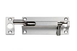 BBT1080CR/SSS - Carlisle Brass Eurospec 80 x 38mm Cranked Barrel Bolt Satin Stainless Steel
