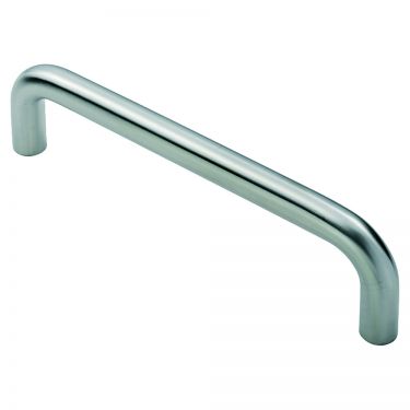 Click Here To Enlarge This Photo Of CPD1096SSS - Carlisle Brass Eurospec Stainless Steel Solid Cabinet D Pull Handle 10mm Dia. (96mm c/c) G304 Satin Stainless Steel
