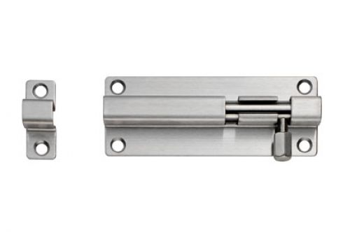 Click Here To Enlarge This Photo Of BBT1100SSS - Carlisle Brass Eurospec 100 x 38mm Straight Barrel Bolt Satin Stainless Steel