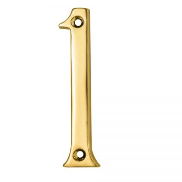 Click Here To Enlarge This Photo Of N1PVD - Carlisle Brass Numeral Face Fix (No.1) 76mm PVD Stainless Brass