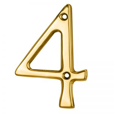 Click Here To Enlarge This Photo Of N4PVD - Carlisle Brass Numeral Face Fix (No.4) 76mm PVD Stainless Brass