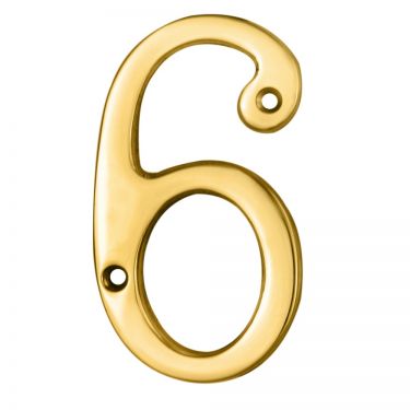 Click Here To Enlarge This Photo Of N6PVD - Carlisle Brass Numeral Face Fix (No 6 Or 9) 76mm PVD Stainless Brass