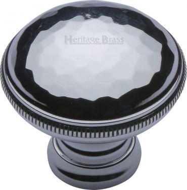 Click Here To Enlarge This Photo Of C4545-PC Heritage Brass Cabinet Knob Hand Beaten Design 32mm Polished Chrome Finish