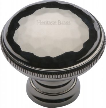 Click Here To Enlarge This Photo Of C4545-PNF Heritage Brass Cabinet Knob Hand Beaten Design 32mm Polished Nickel Finish