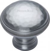C4545-SC Heritage Brass Cabinet Knob Hand Beaten Design 32mm Satin Chrome Finish