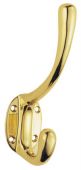 AQ25 - Carlisle Brass Heavy Architectural Quality Hat & Coat Hook Polished Brass