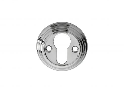 Click Here To Enlarge This Photo Of DK1CP - Carlisle Brass Delamain Escutcheon Euro Profile Polished Chrome