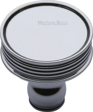 Click Here To Enlarge This Photo Of C4547-PC Heritage Brass Cabinet Knob Venetian Design 32mm Polished Chrome Finish
