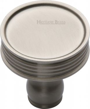 Click Here To Enlarge This Photo Of C4547-SN Heritage Brass Cabinet Knob Venetian Design 32mm Satin Nickel Finish