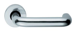 LRS6001PAA - Carlisle Brass Eurospec 19mm Dia. Round Bar Safety Lever on Rose - Polished Anodised Aluminium