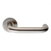 CSL1190/6SSS - Carlisle Brass Eurospec 19mm Safety Lever on 6mm Slim Round Rose (G304) Satin Stainless Steel