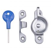 AA40LCKSC - Carlisle Brass Locking Sash Fastener (Fitch Pattern) Satin Chrome