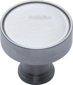 C4549-SC Heritage Brass Cabinet Knob Florence Design 32mm Satin Chrome Finish