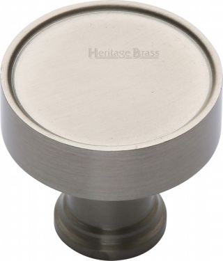 Click Here To Enlarge This Photo Of C4549-SN Heritage Brass Cabinet Knob Florence Design 32mm Satin Nickel Finish