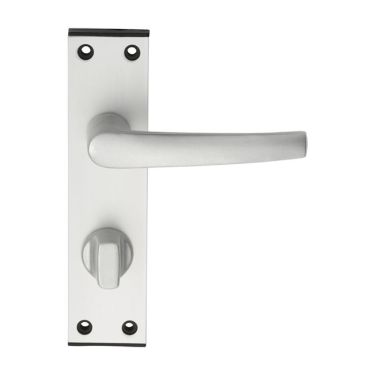 Click Here To Enlarge This Photo Of SAA60WC - Carlisle Brass Eurospec Aluminium 'Mial' Lever on Backplate Bathroom/Privacy