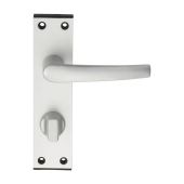 SAA60WC - Carlisle Brass Eurospec Aluminium 'Mial' Lever on Backplate Bathroom/Privacy