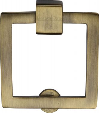 Click Here To Enlarge This Photo Of C6311-AT Heritage Brass Square Drop Pull Antique Brass Finish